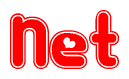 The image displays the word Net written in a stylized red font with hearts inside the letters.