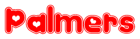 The image displays the word Palmers written in a stylized red font with hearts inside the letters.