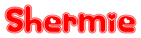 The image displays the word Shermie written in a stylized red font with hearts inside the letters.