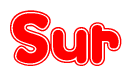 The image displays the word Sur written in a stylized red font with hearts inside the letters.