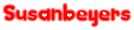 The image displays the word Susanbeyers written in a stylized red font with hearts inside the letters.