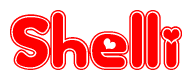 The image displays the word Shelli written in a stylized red font with hearts inside the letters.