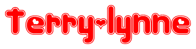 The image displays the word Terry-lynne written in a stylized red font with hearts inside the letters.