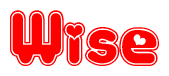 The image displays the word Wise written in a stylized red font with hearts inside the letters.