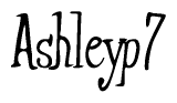 The image contains the word 'Ashleyp7' written in a cursive, stylized font.