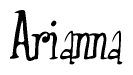 The image contains the word 'Arianna' written in a cursive, stylized font.