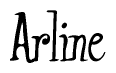 The image is a stylized text or script that reads 'Arline' in a cursive or calligraphic font.
