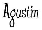 The image is a stylized text or script that reads 'Agustin' in a cursive or calligraphic font.