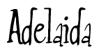 The image is of the word Adelaida stylized in a cursive script.