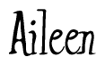 The image contains the word 'Aileen' written in a cursive, stylized font.