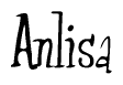 The image is of the word Anlisa stylized in a cursive script.