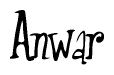 Cursive 'Anwar' Text