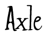 Cursive 'Axle' Text