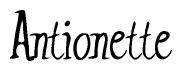 The image is a stylized text or script that reads 'Antionette' in a cursive or calligraphic font.