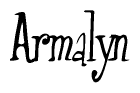 The image contains the word 'Armalyn' written in a cursive, stylized font.