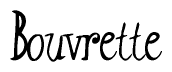 The image contains the word 'Bouvrette' written in a cursive, stylized font.