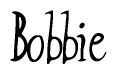 The image is a stylized text or script that reads 'Bobbie' in a cursive or calligraphic font.