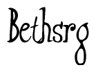 The image contains the word 'Bethsrg' written in a cursive, stylized font.