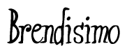 The image is a stylized text or script that reads 'Brendisimo' in a cursive or calligraphic font.