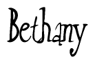 The image is of the word Bethany stylized in a cursive script.