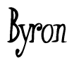 The image contains the word 'Byron' written in a cursive, stylized font.