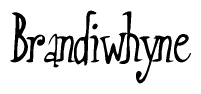 The image contains the word 'Brandiwhyne' written in a cursive, stylized font.