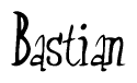 The image contains the word 'Bastian' written in a cursive, stylized font.