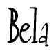 The image is of the word Bela stylized in a cursive script.