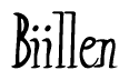 The image is a stylized text or script that reads 'Biillen' in a cursive or calligraphic font.