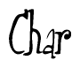 The image is a stylized text or script that reads 'Char' in a cursive or calligraphic font.