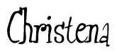 The image contains the word 'Christena' written in a cursive, stylized font.