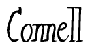 The image contains the word 'Connell' written in a cursive, stylized font.