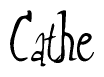 The image is a stylized text or script that reads 'Cathe' in a cursive or calligraphic font.