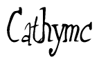 The image is a stylized text or script that reads 'Cathymc' in a cursive or calligraphic font.