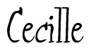 The image is a stylized text or script that reads 'Cecille' in a cursive or calligraphic font.