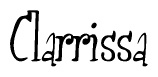 The image is a stylized text or script that reads 'Clarrissa' in a cursive or calligraphic font.