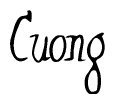 The image contains the word 'Cuong' written in a cursive, stylized font.