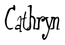 The image contains the word 'Cathryn' written in a cursive, stylized font.