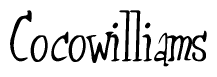 The image contains the word 'Cocowilliams' written in a cursive, stylized font.