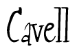 Cursive 'Cavell' Text
