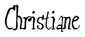 The image is a stylized text or script that reads 'Christiane' in a cursive or calligraphic font.