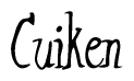 The image contains the word 'Cuiken' written in a cursive, stylized font.