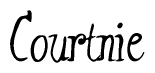 The image is of the word Courtnie stylized in a cursive script.