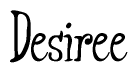 The image is of the word Desiree stylized in a cursive script.