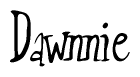The image is a stylized text or script that reads 'Dawnnie' in a cursive or calligraphic font.