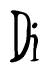 The image contains the word 'Di' written in a cursive, stylized font.