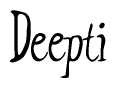 The image is a stylized text or script that reads 'Deepti' in a cursive or calligraphic font.