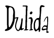 The image contains the word 'Dulida' written in a cursive, stylized font.