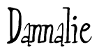 The image is a stylized text or script that reads 'Dannalie' in a cursive or calligraphic font.