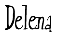 The image contains the word 'Delena' written in a cursive, stylized font.